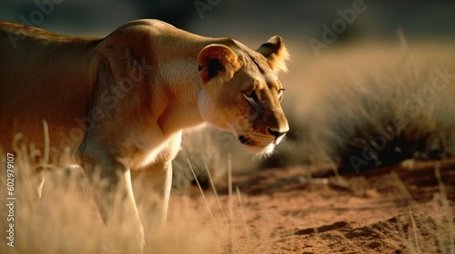 Majestic Lions Roaming Free in the African Wilderness: Capturing the Essence of Wildlife in its Natural Habitat