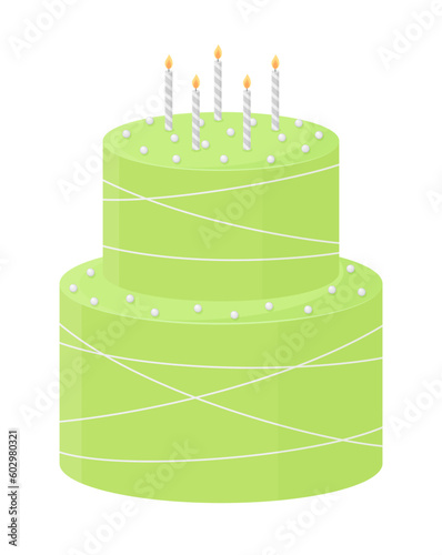 Vector cake isolated on white background