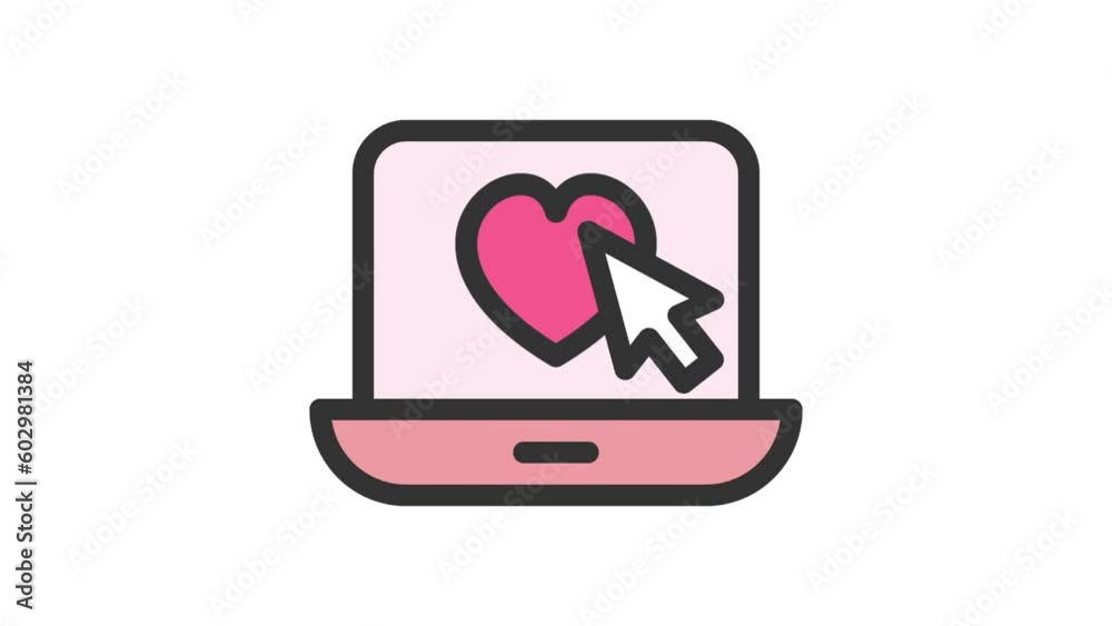 Click like on laptop, Social Network Like Animated Icon
Click like on laptop, Social Network Like Animated Icon