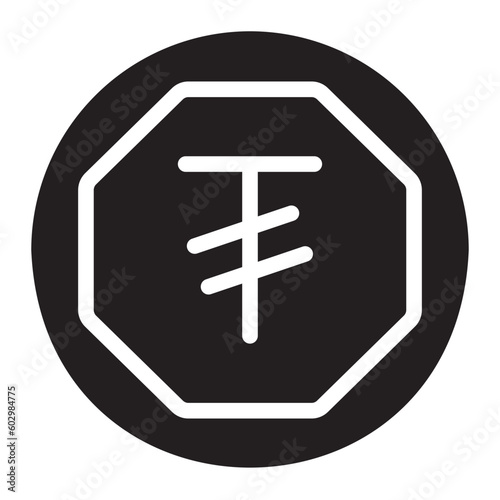 Tugrik glyph icon photo