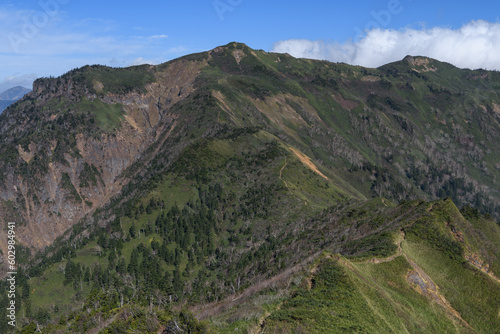 剣ヶ峰山から見た晩秋の武尊山