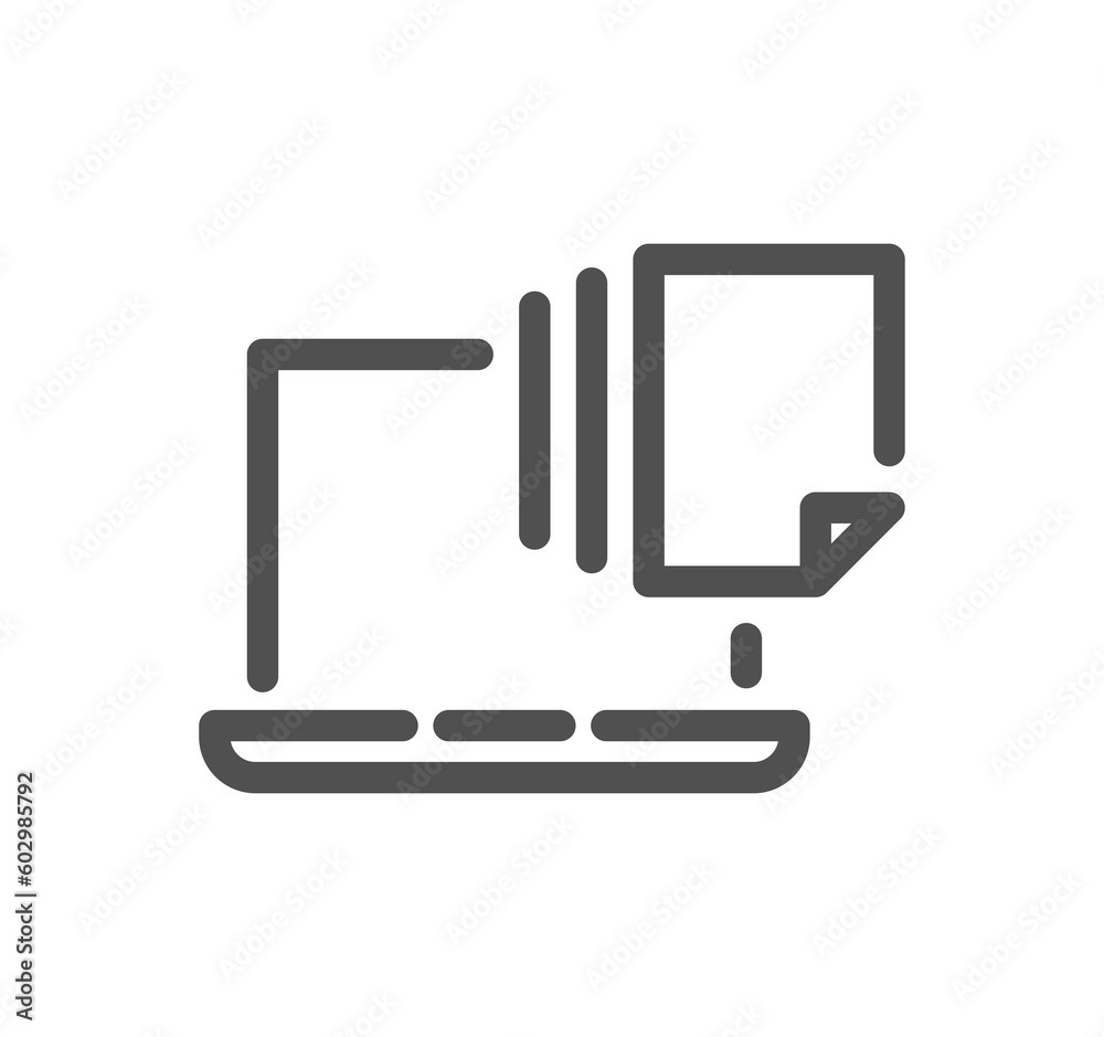 Document and paperwork icon outline and linear symbol.
Document and paperwork icon outline and linear symbol.