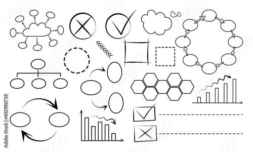 Business line icon set in a black stroke weight about business direction and change of vision in a company making a choice about the way your strategy is leading as simple and clean outline vector eps