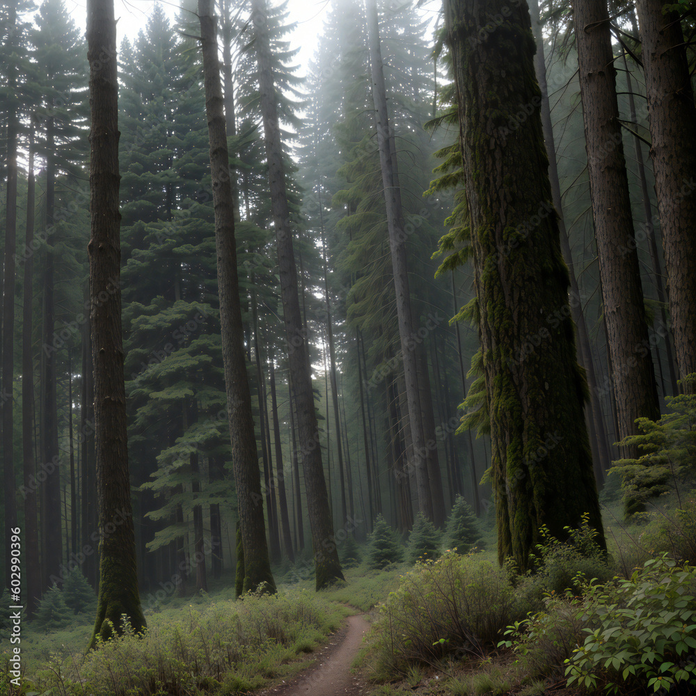 Fototapeta premium footpath in the woods