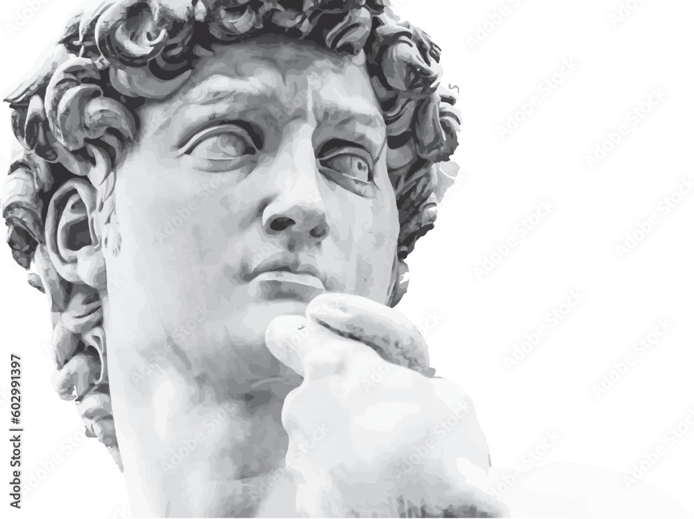 Naklejka premium Statue of David Michelangelo's art