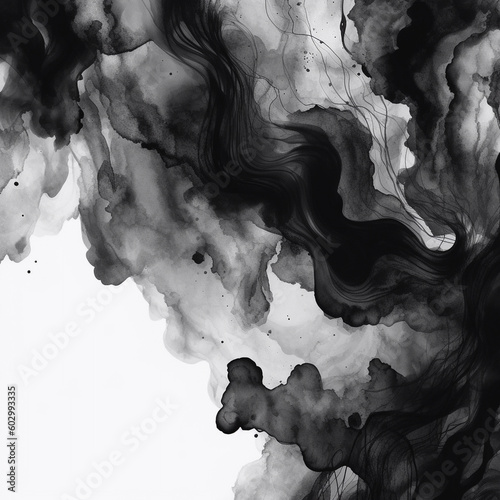 black and white watercolor background photo