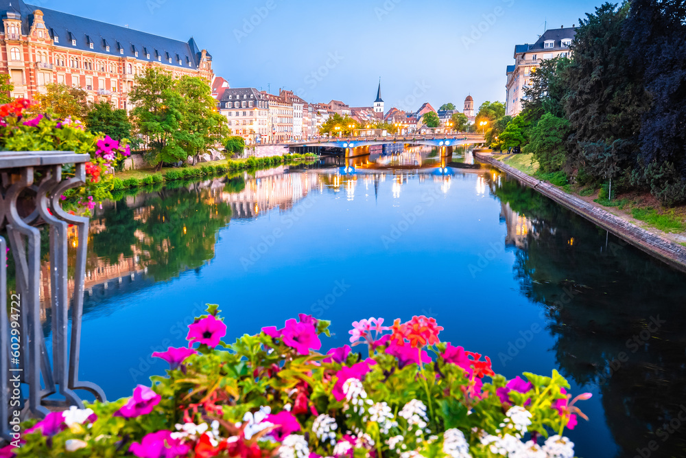 Town of Strasbourg canal and historic architecture view
