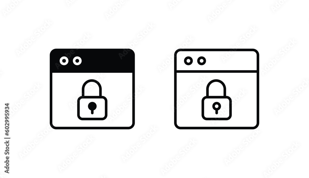 Secured Web icon design with white background stock illustration Secured Web icon design with white background stock illustration