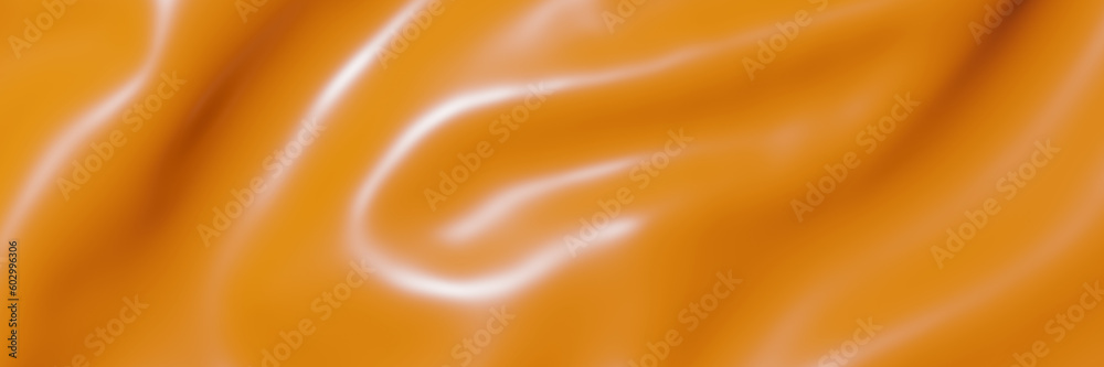Orange plastic wave background