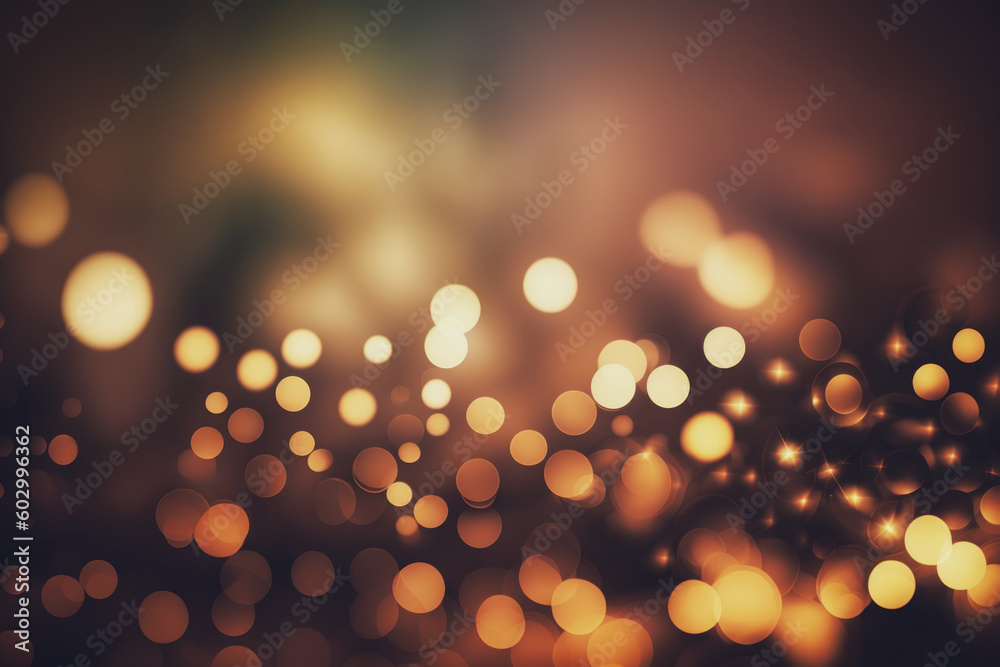 golden retro light ray bokeh for festive or christmas background gold abstract bokeh backdrop