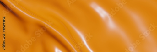 Orange plastic wave background