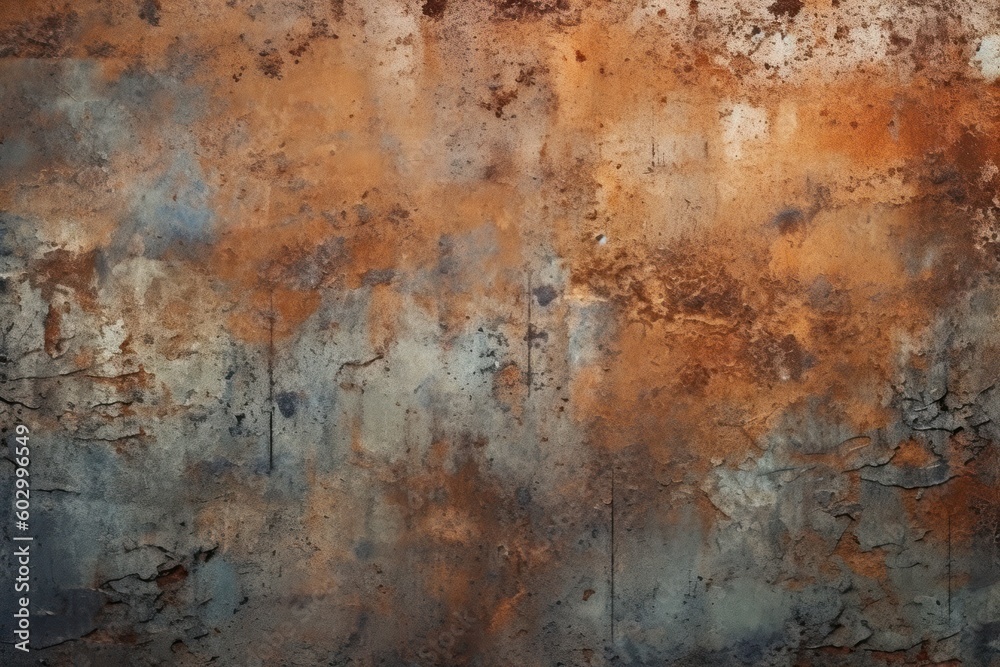 Rusty metallic texture grunge background - Generative AI
