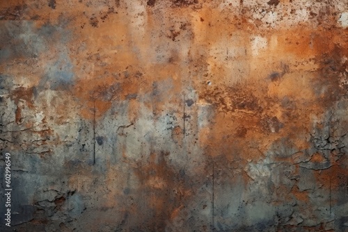 Rusty metallic texture grunge background - Generative AI