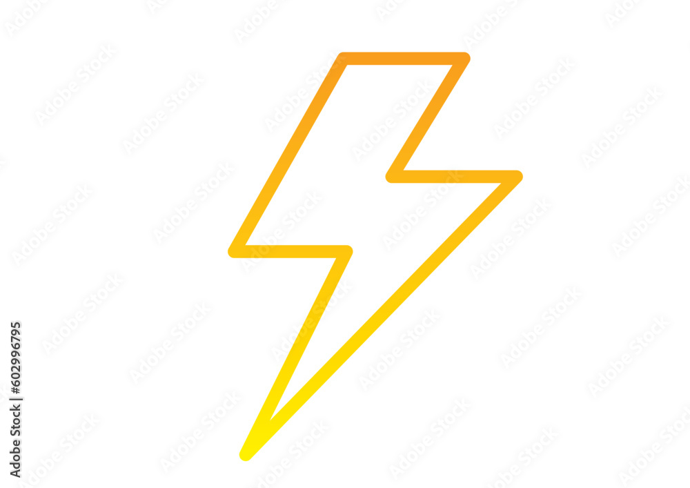 雷をイメージしたシンプルなイラスト