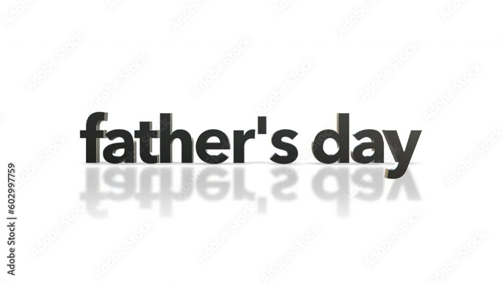 Rolling Fathers Day text on white gradient color, motion abstract business, promo and holidays style background Rolling Fathers Day text on white gradient color, motion abstract business, promo and holidays style background
