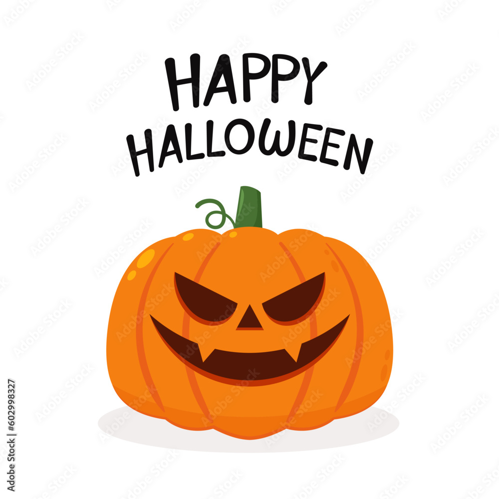 Pumpkin head. Cute and scary halloween pumpkin monster. Holidays cartoon character in flat style collection. Pumpkin head. Cute and scary halloween pumpkin monster. Holidays cartoon character in flat style collection.