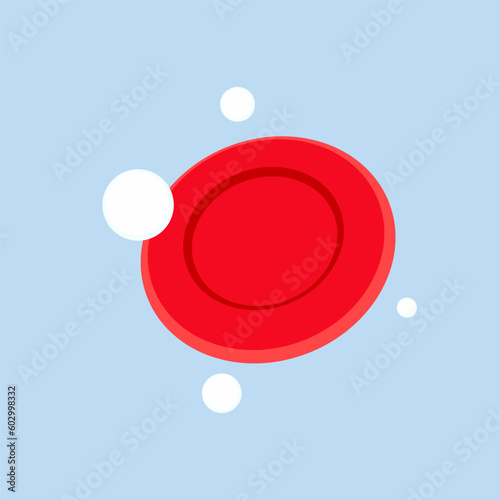 Red and white blood cell vector. Red and white blood cell illustration.