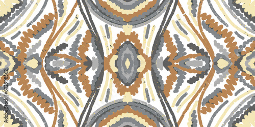 Abstract pattern of a carpet. Ikat style. Grunge texture. The background. Element for design	
