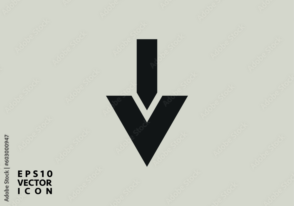 Decrease icon. Direction Sign. Navigation, Vector Down Arrows Symbol Decrease icon. Direction Sign. Navigation, Vector Down Arrows Symbol
