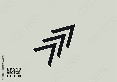 arrow up flat icon. Isolated on white. Upload icon. Upgrade sign. North pointing arrow. Arrow icon in trendy style.