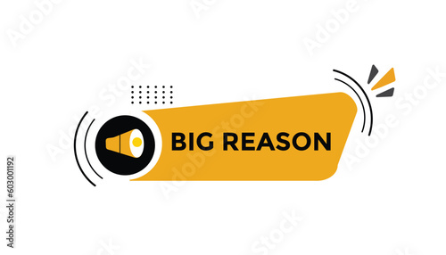 Big reason button web banner templates. Vector Illustration 
