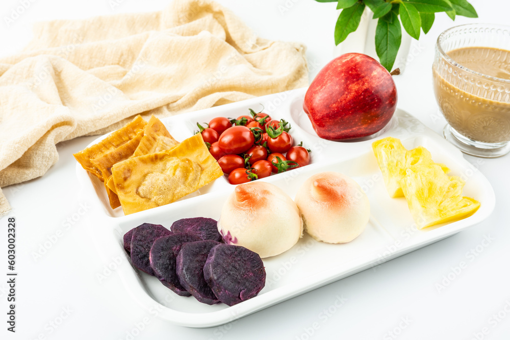 Nutritionally balanced delicious breakfast and coffee Nutritionally balanced delicious breakfast and coffee