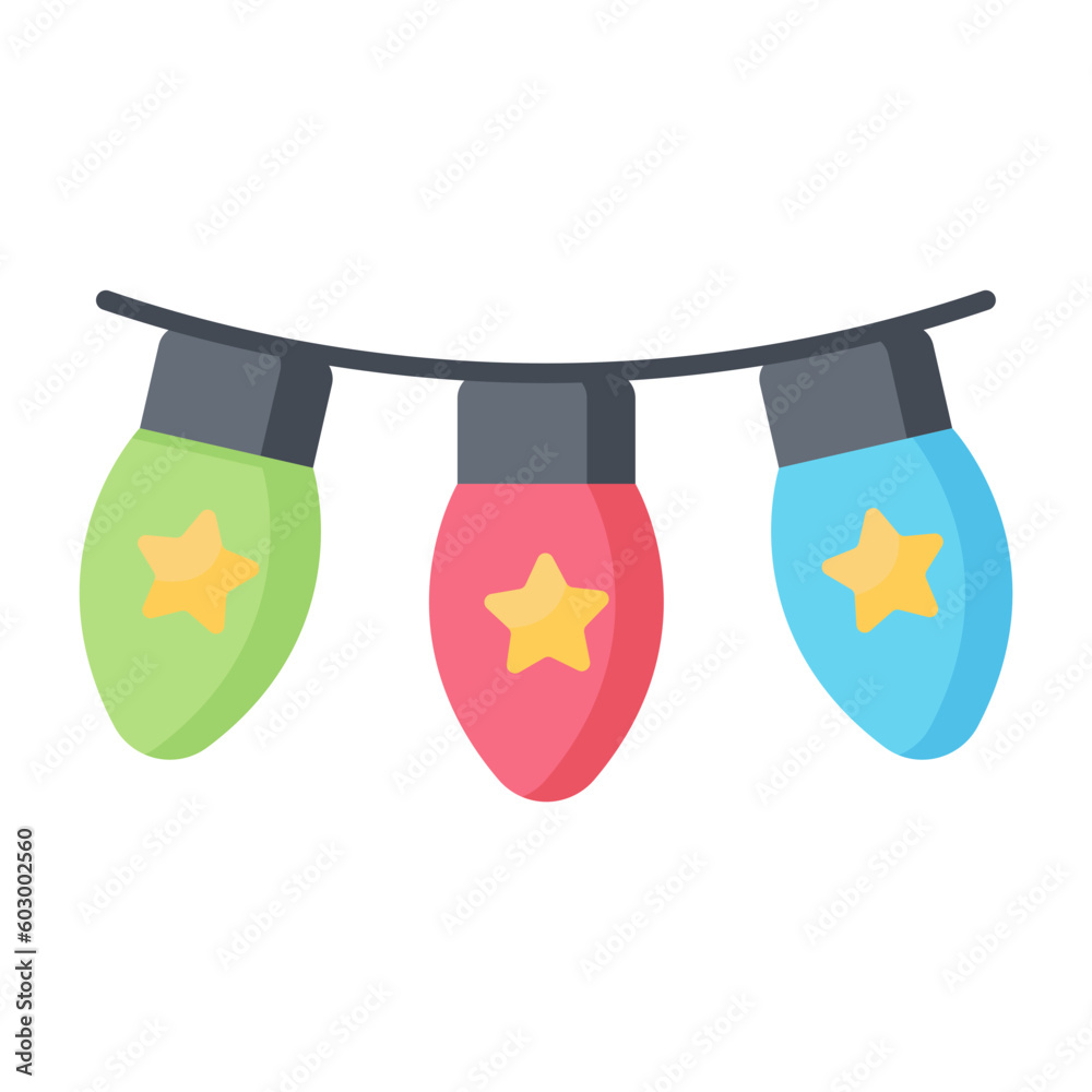 Party Lights Flat Icon Party Lights Flat Icon