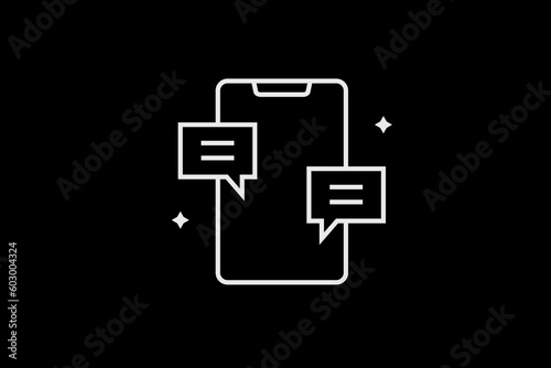 texting illustration in flat style design. Vector illustration	
