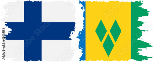 Saint Vincent and the Grenadines and Finland grunge flags connection