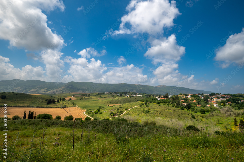A view over Zvulun valley and Mount Carmel in the back.