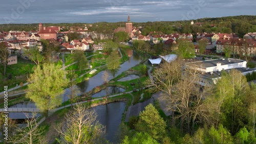 Drone view of the medieval town of Lidzbark Warminski in northern Poland
The city of Lidzbark Warmiński was originally called Heilsberg and from 1350 to the 19th century it was the capital of Warmia. photo