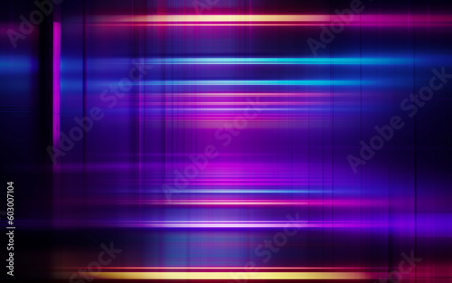 Wallpaper Mural Neon multicolored geometric shapes on a dark background. Bright, abstract, futuristic background. Torontodigital.ca