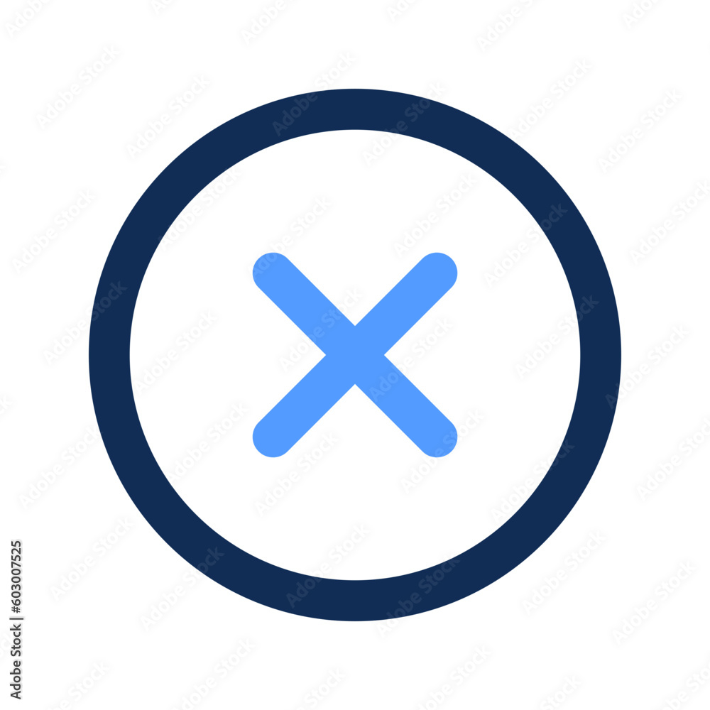 close outline color icon close outline color icon