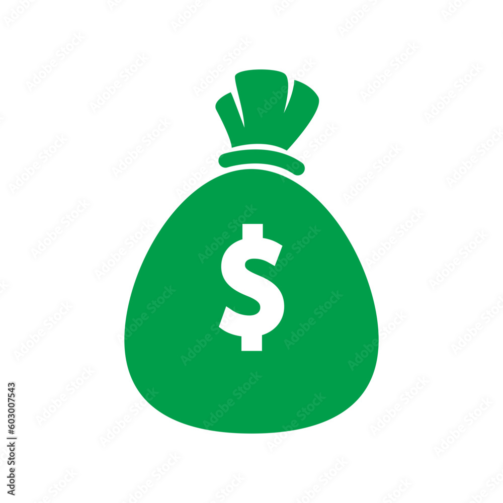 Green Money Sack With Dollar Sign Green Money Sack With Dollar Sign