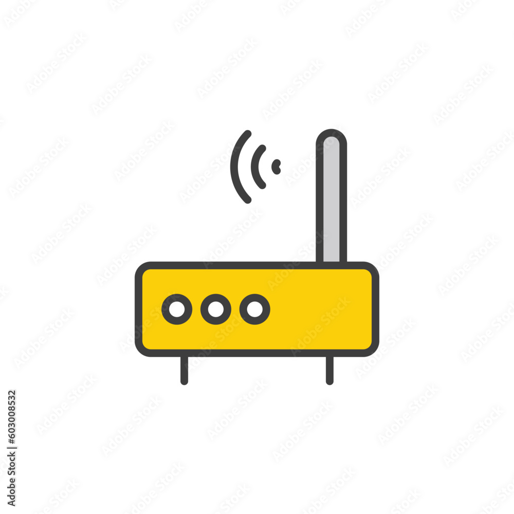 Wifi Router icon design with white background stock illustration Wifi Router icon design with white background stock illustration