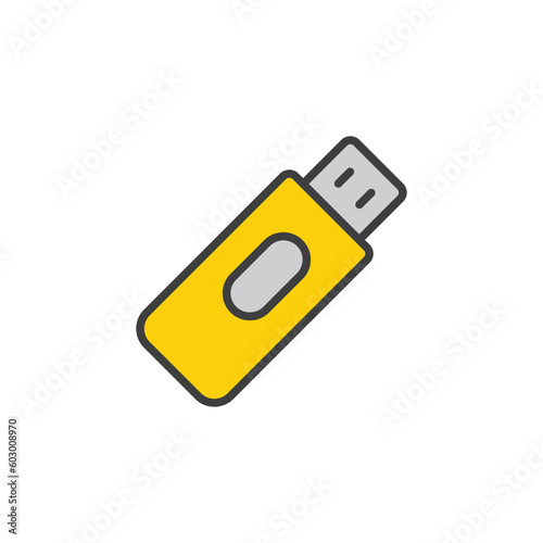 Usb icon design with white background stock illustration