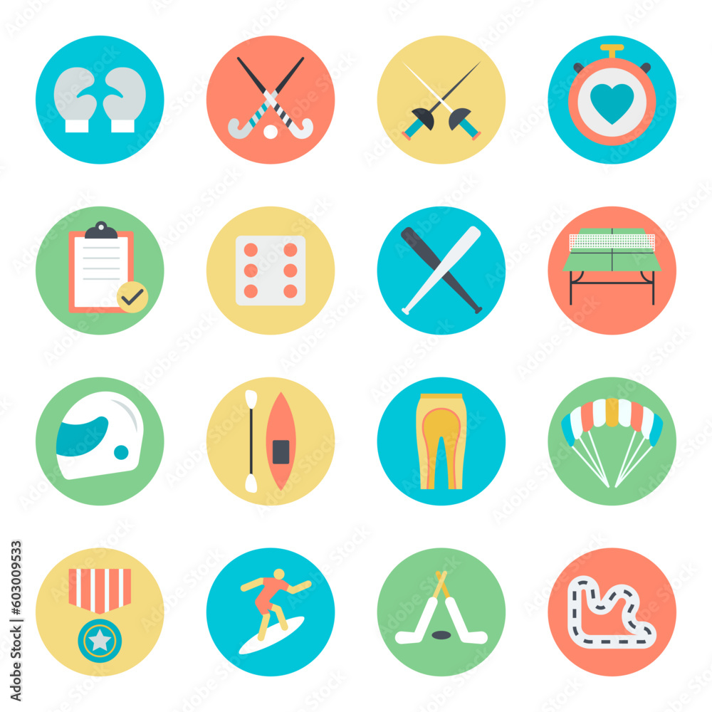 Bundle of Sports Flat Icons
Bundle of Sports Flat Icons