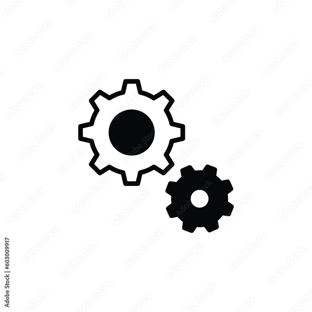 Setting icon design with white background stock illustration