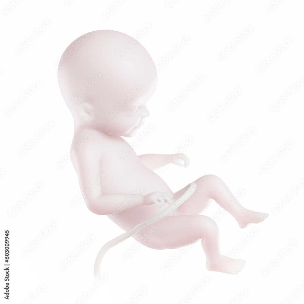 3d medical illustration of the human fetus 3d medical illustration of the human fetus