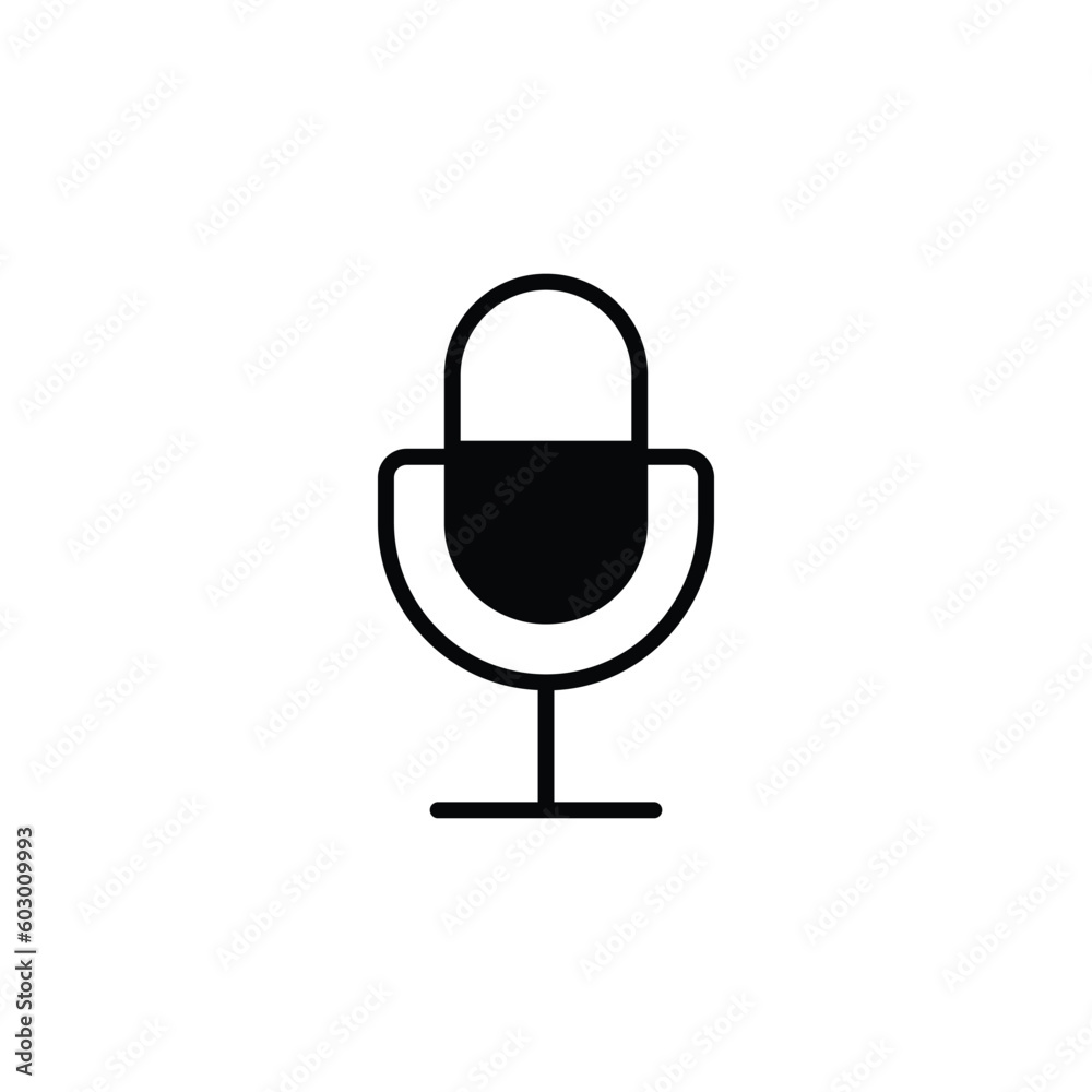 Microphone icon design with white background stock illustration Microphone icon design with white background stock illustration