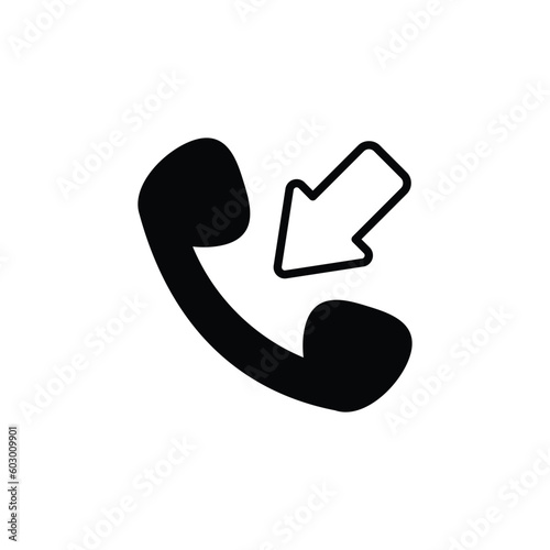 Incoming Call icon design with white background stock illustration