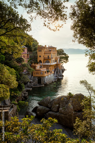 Luxury villas on the coast in Portofino, Liguria, Italy