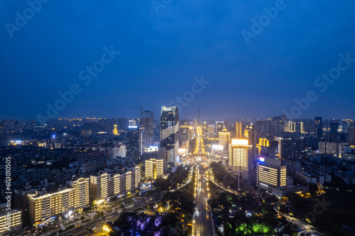 Night view of Tianyuan District, Zhuzhou City, Hunan Province, China © Lili.Q