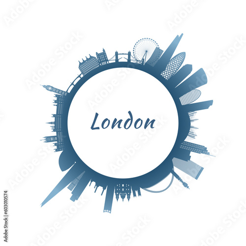 Photography London skyline with colorful buildings