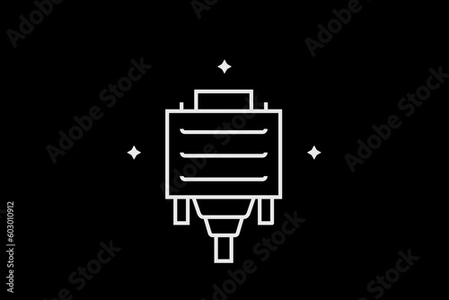 Geometric connector illustration. in flat style design. Vector flat icon.	

