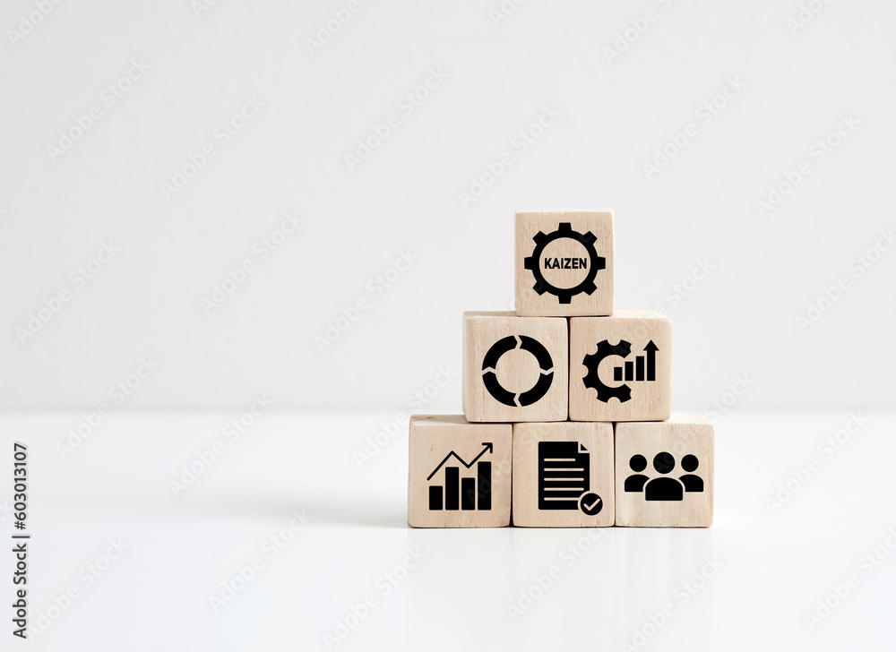 Kaizen concept. Continuous improvement of quality, efficiency and effectiveness in business. Kaizen concept. Continuous improvement of quality, efficiency and effectiveness in business.