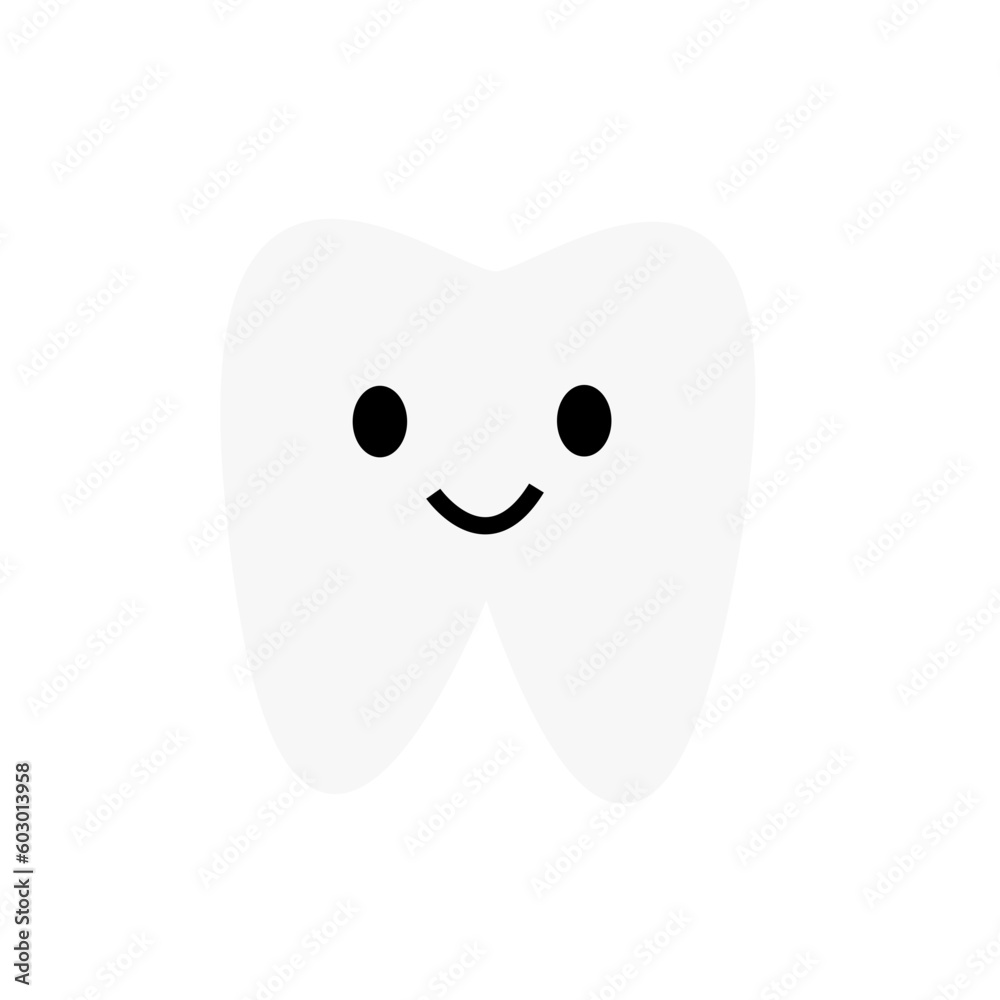 Teeth flat icon. Character. Smile face. symbol. Teeth flat icon. Character. Smile face. symbol.