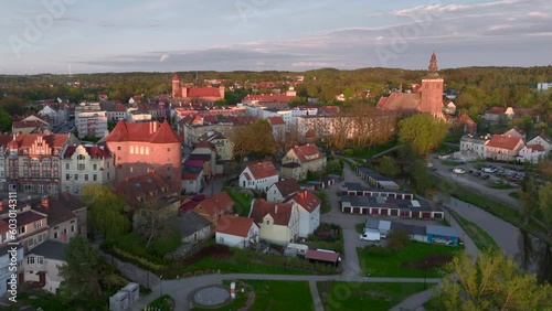 Drone view of the medieval town of Lidzbark Warminski in northern Poland
The city of Lidzbark Warmiński was originally called Heilsberg and from 1350 to the 19th century it was the capital of Warmia. photo