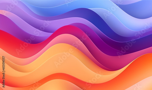 abstract colorful shape paper background. generative AI