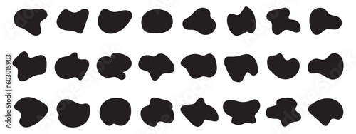 Set of blob shape organic vector set. Abstract forms for design and paint ink splashes